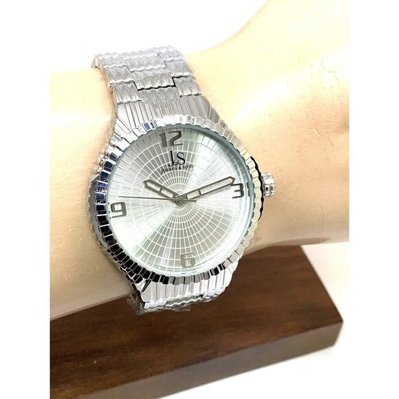 Joshua & Sons Men's Watch JS99SS Quartz Silver Stainless Steel 44mm - Picture 11 of 14